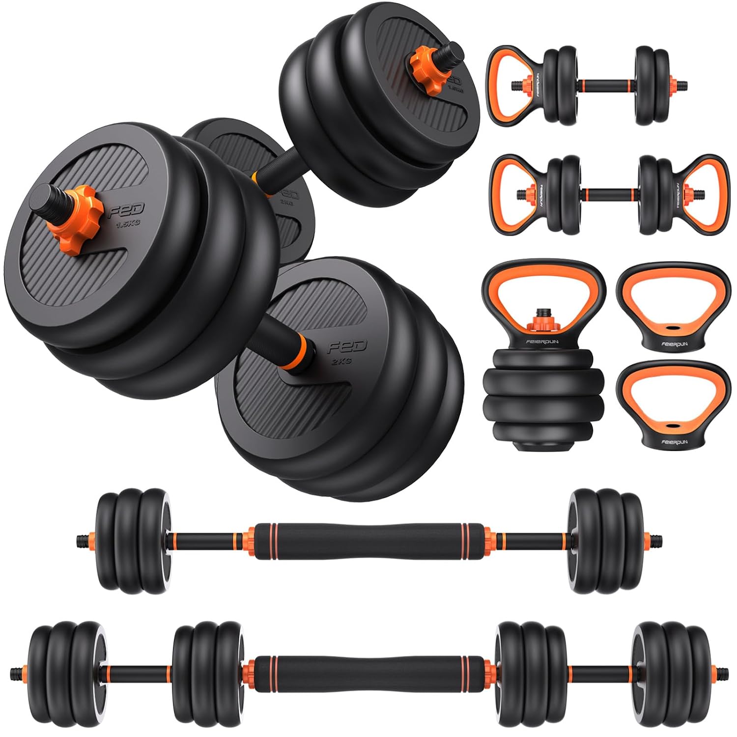 Home Gym Kettlebells - مجموعة دمبل قابلة للتعديل 20-90 رطل