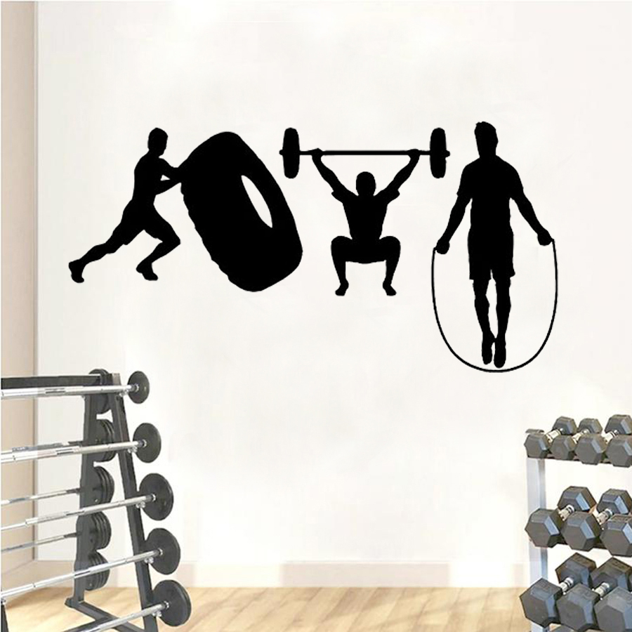 Home Gym Wallpaper - كروسفيت الجدار ملصق رياضة اللياقة البدنية