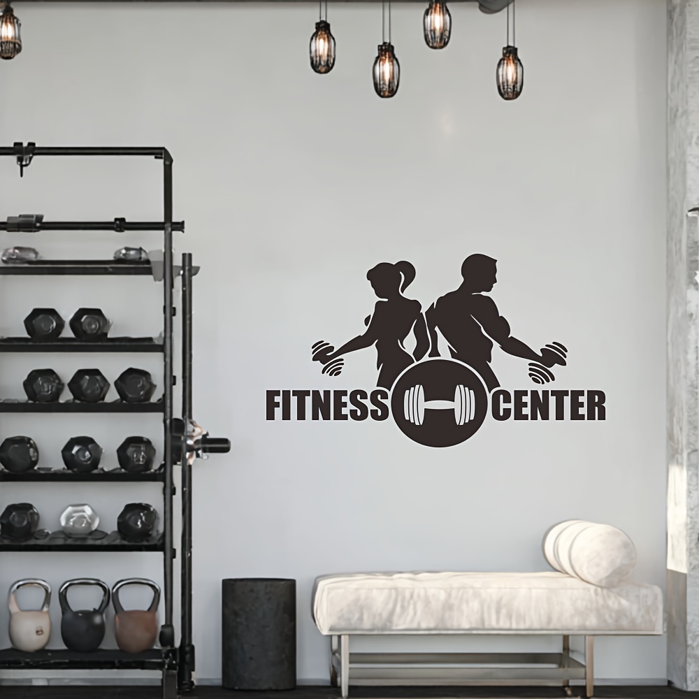 Home Gym Wallpaper - ملصق جداري من الفينيل للرجال والنساء