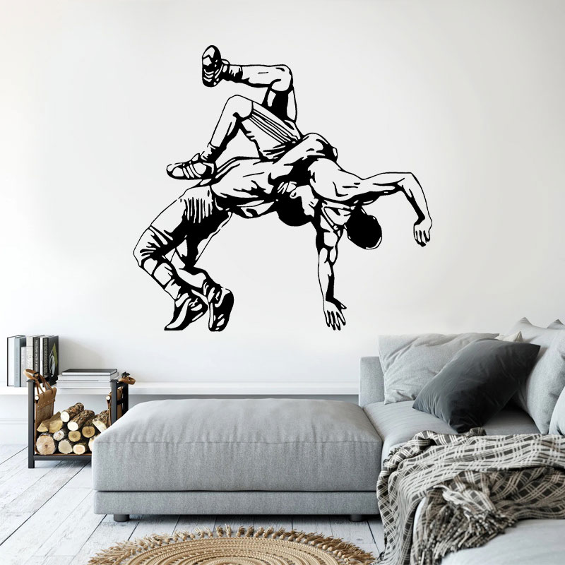 المصارعة رمي صور مطبوعة للحوائ - مراجعة Home Gym Wallpaper وسعره