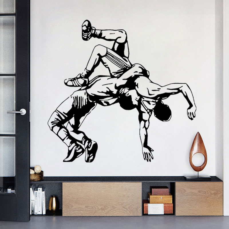 المصارعة رمي صور مطبوعة للحوائ - مراجعة Home Gym Wallpaper وسعره