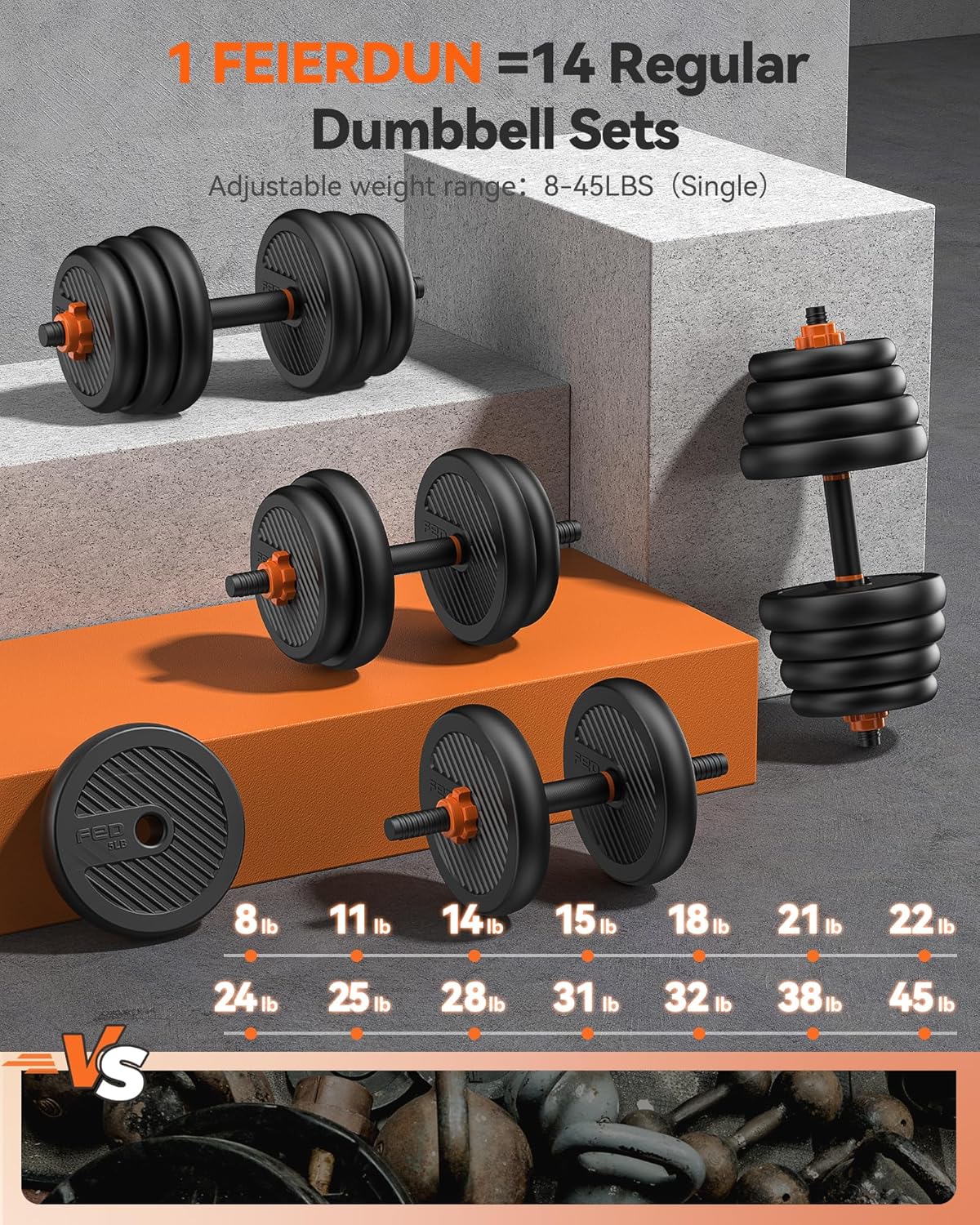 مجموعة دمبل قابلة للتعديل 20-9 - مراجعة Home Gym Kettlebells وسعره