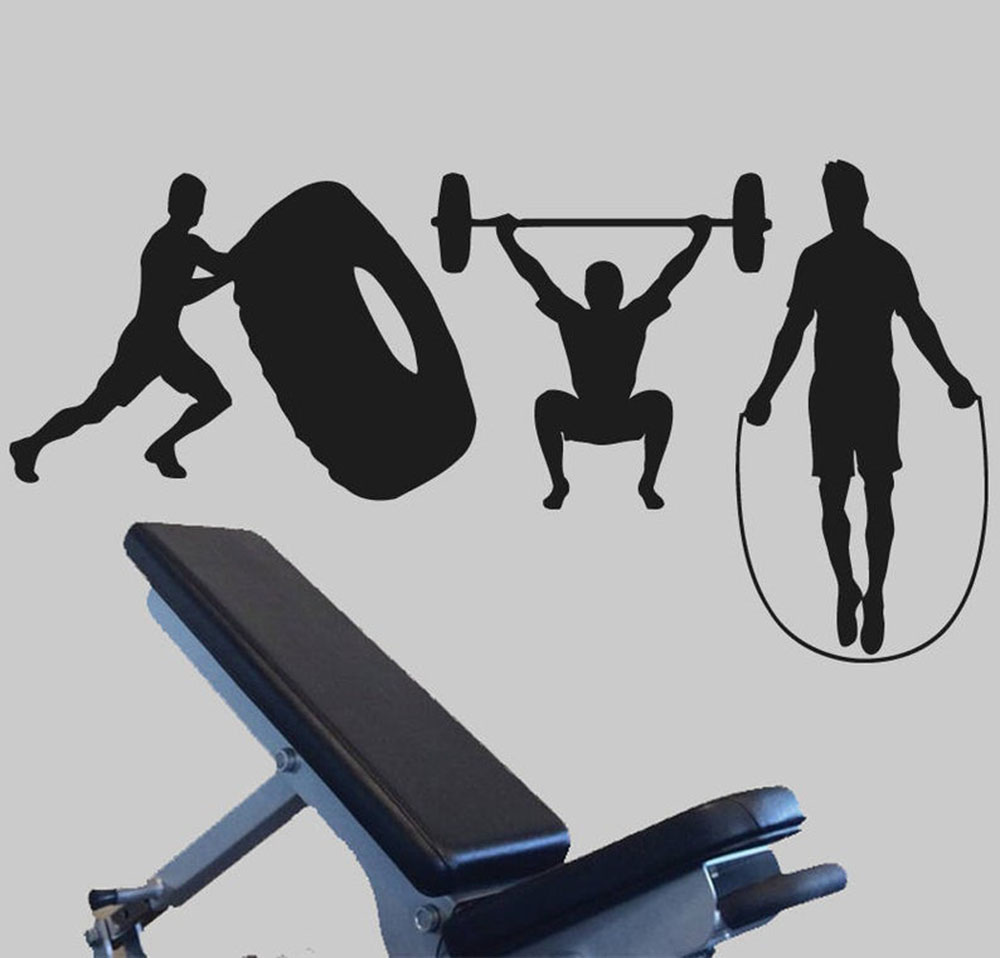 كروسفيت الجدار ملصق رياضة اللي - مراجعة Home Gym Wallpaper وسعره