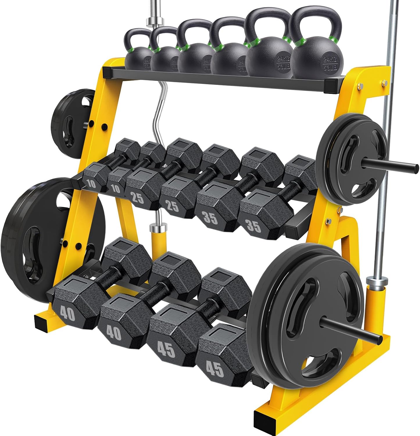 حامل دمبل ثلاثي الطبقات شديد ا - مراجعة Home Gym Kettlebells وسعره