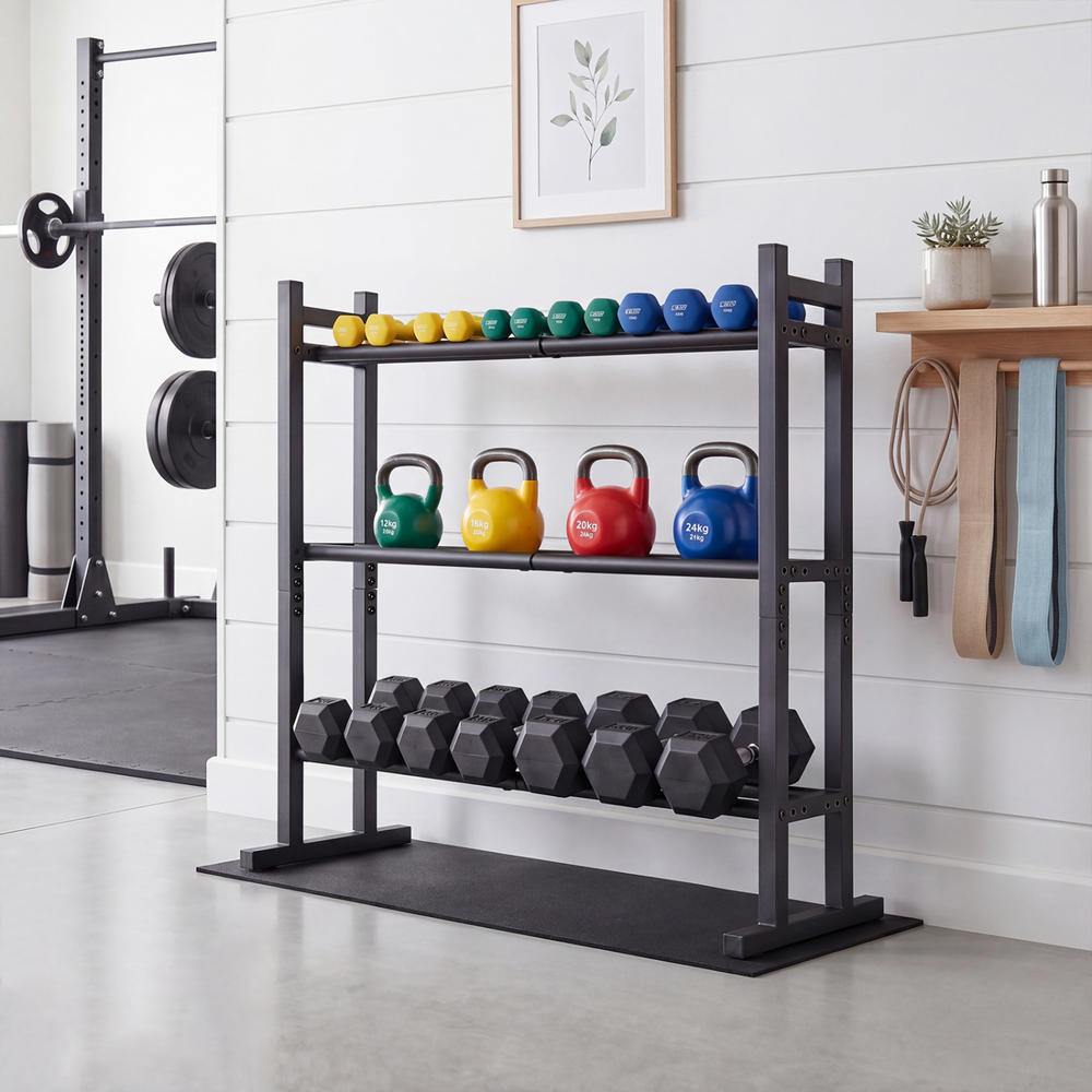 حامل أثقال ثلاثي الطبقات شديد  - مراجعة Home Gym Training وسعره