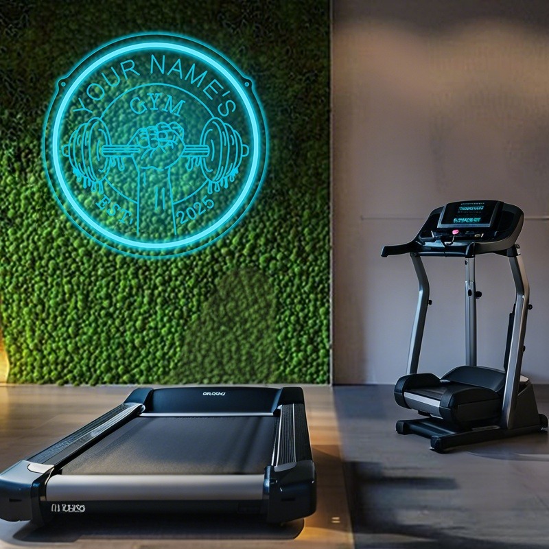 مخصص LED رياضة النيون تسجيل ال - مراجعة Home Gym Interior Design وسعره