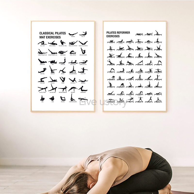 ملصق لوحة تدريبات البيلاتس بدو - مراجعة Home Gym Decor وسعره