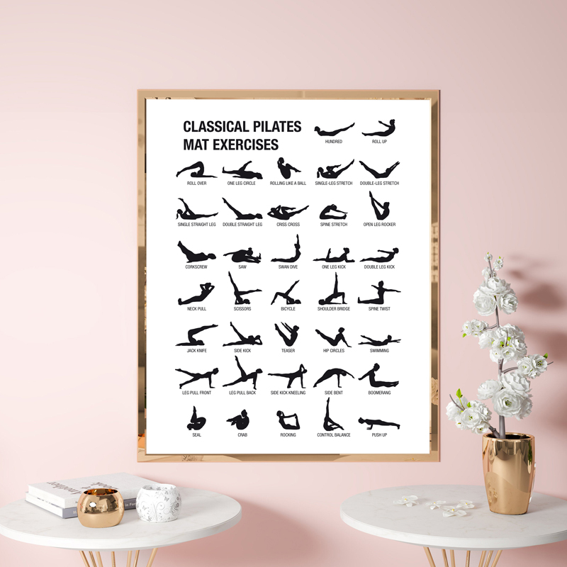 ملصق لوحة تدريبات البيلاتس بدو - مراجعة Home Gym Decor وسعره